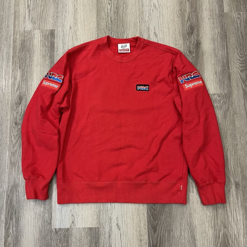 Supreme Honda Fox Racing Crewneck Red Size Medium Pul… - Gem